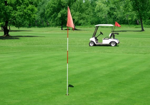 bigstock-Golf-Course-And-Vehicle-1731674